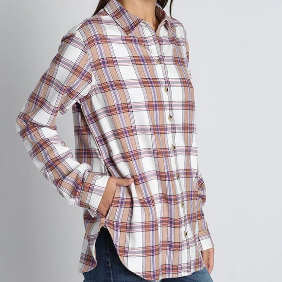 103 JACHS GF Tan Plaid Flannel - Picture 1 of 1
